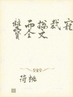 双面总裁宠妻如宝全文