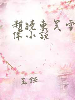 赵晓东吴雪晴郑伟小说