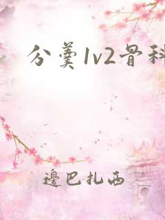 分羹1v2骨科