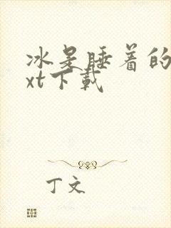 冰是睡着的水txt下载