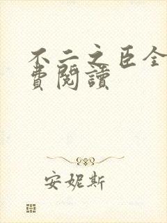 不二之臣全文免费阅读