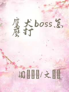 鹰犬boss怎么打