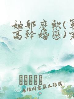 她那么软(军婚高干婚恋)完结