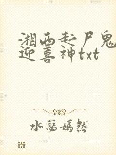 湘西赶尸鬼事之迎喜神txt
