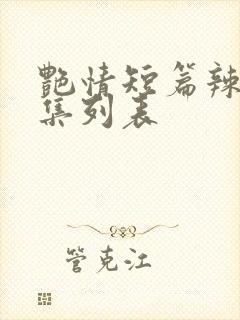 艳情短篇辣文合集列表