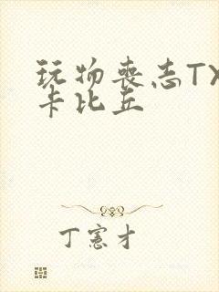 玩物丧志TXT卡比丘