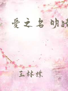 爱之名 明晓溪