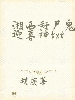 湘西赶尸鬼事之迎喜神txt