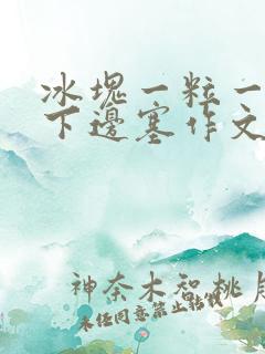 冰块一粒一粒往下边塞作文