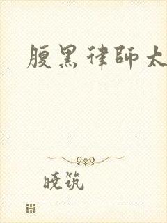 腹黑律师太危险