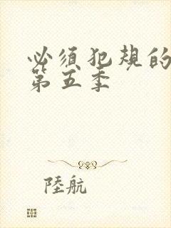 必须犯规的游戏第五季