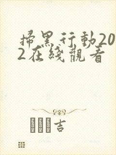 扫黑行动2022在线观看