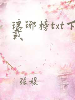 琅琊榜txt下载