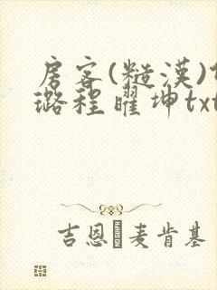 房客(糙汉)何璐程曜坤txt免费下载百度云