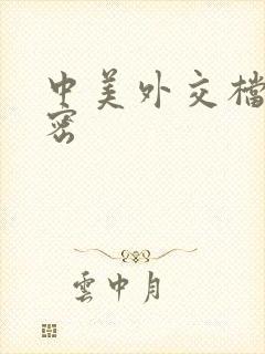 中美外交档案解密