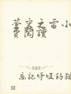 苍穹之雷小说免费阅读