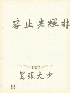 容止光辉非世人