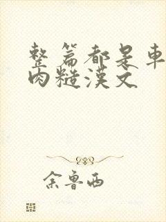 整篇都是车的多肉糙汉文