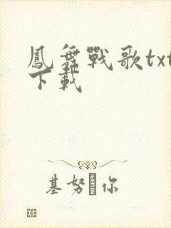 凤舞战歌txt下载