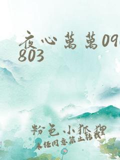 夜心万万090803