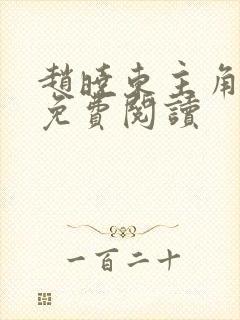 赵晓东主角小说免费阅读