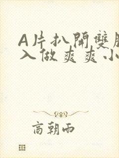 A片扒开双腿进入做爽爽小说