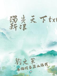 独步天下txt新浪