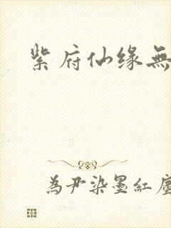 紫府仙缘无弹窗