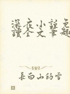 深夜小说免费阅读全文笔趣阁