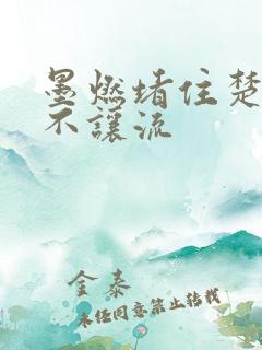 墨燃堵住楚晚宁不让流
