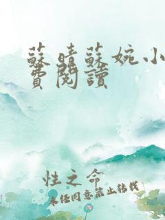 苏晴苏婉小说免费阅读