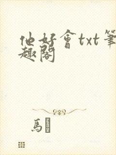 他好会txt笔趣阁