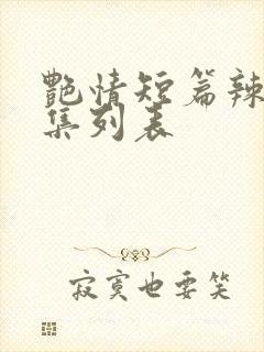 艳情短篇辣文合集列表