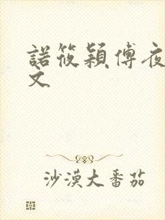 诺筱颖傅夜沉全文