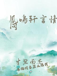 凤鸣轩言情小说网