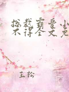 总裁霸爱小妻惹不得全文免费阅读笔趣阁