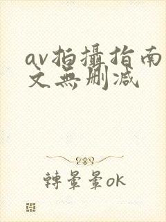 av拍摄指南全文无删减