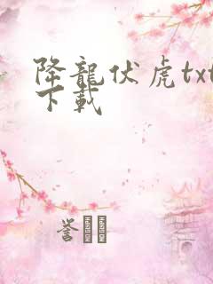 降龙伏虎txt下载