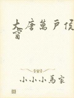 大唐万户侯无弹窗