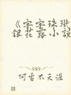 《字字珠玑》金银花露小说