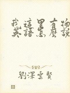 我这里有物资用英语怎么说