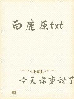 白鹿原txt