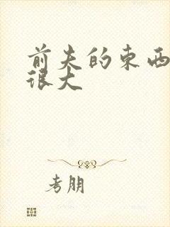 前夫的东西真的很大