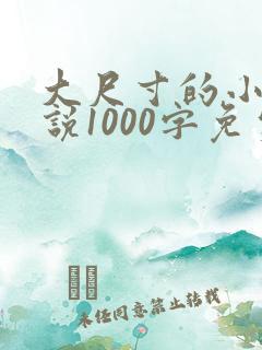 大尺寸的小黄说说1000字免费