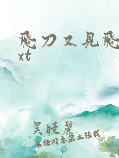 飞刀又见飞刀txt