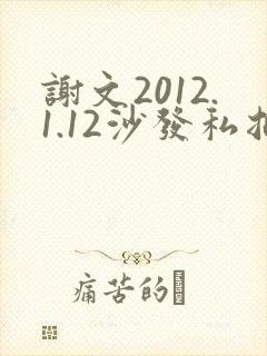 谢文2012.1.12沙发私拍