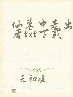 仙墓中走出的强者txt下载