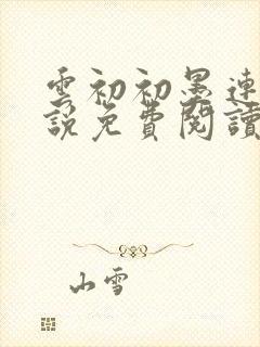 云初初墨连城小说免费阅读