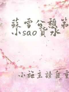 苏雪公憩第一章小sao货水