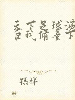 天下足球演员的自我修养下